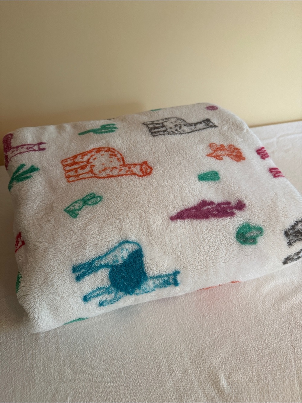Cozy White Llama Throw Blanket